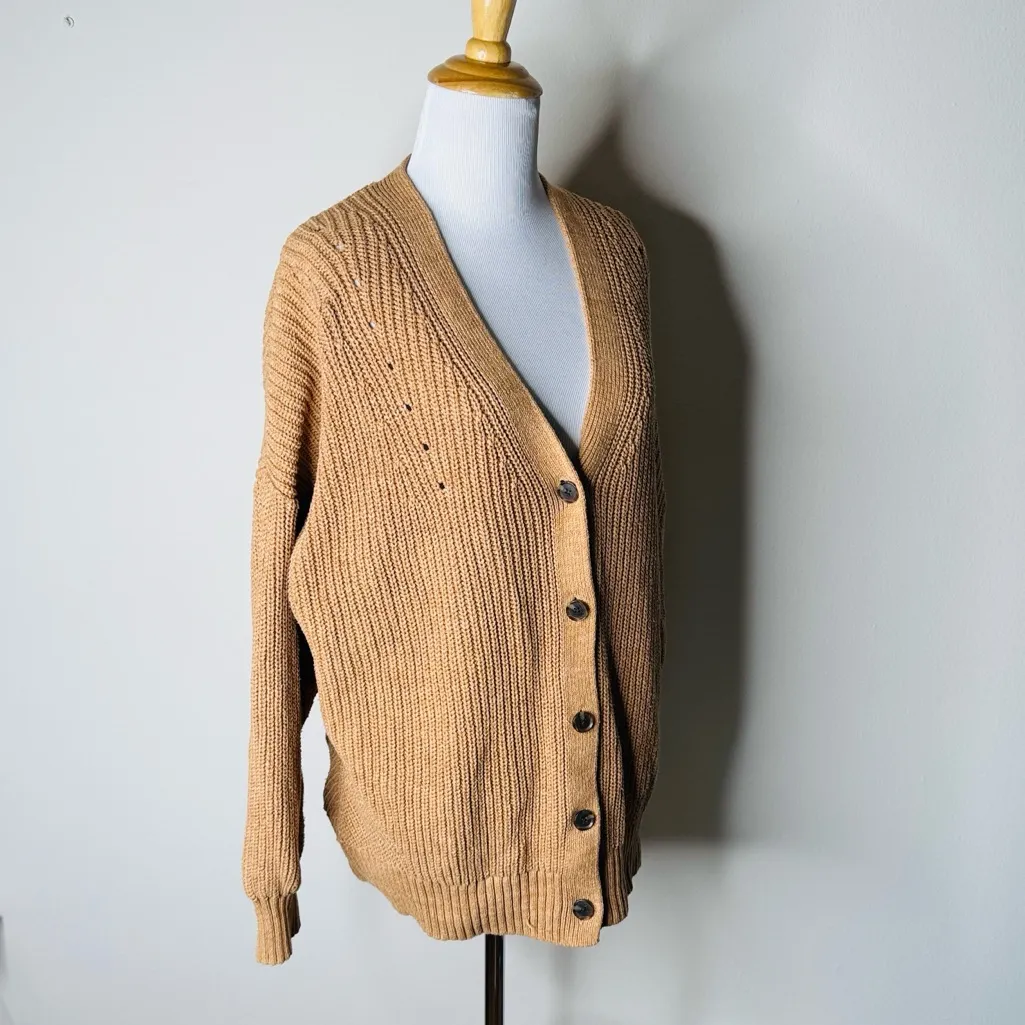 GAP Camel Shaker Boyfriend Cardigan Sweater - Image 3