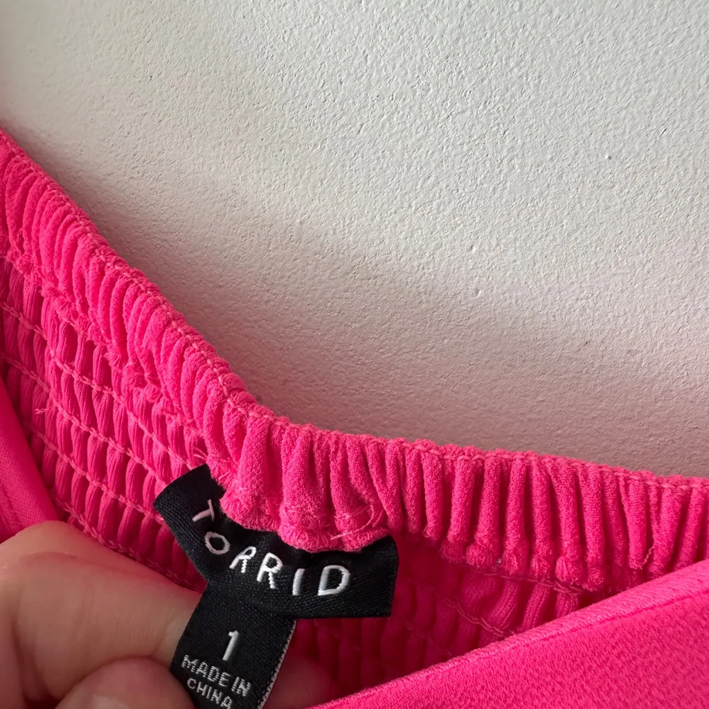 Torrid Hot Pink Mini Chiffon Ruffle Skater Dress - Image 6