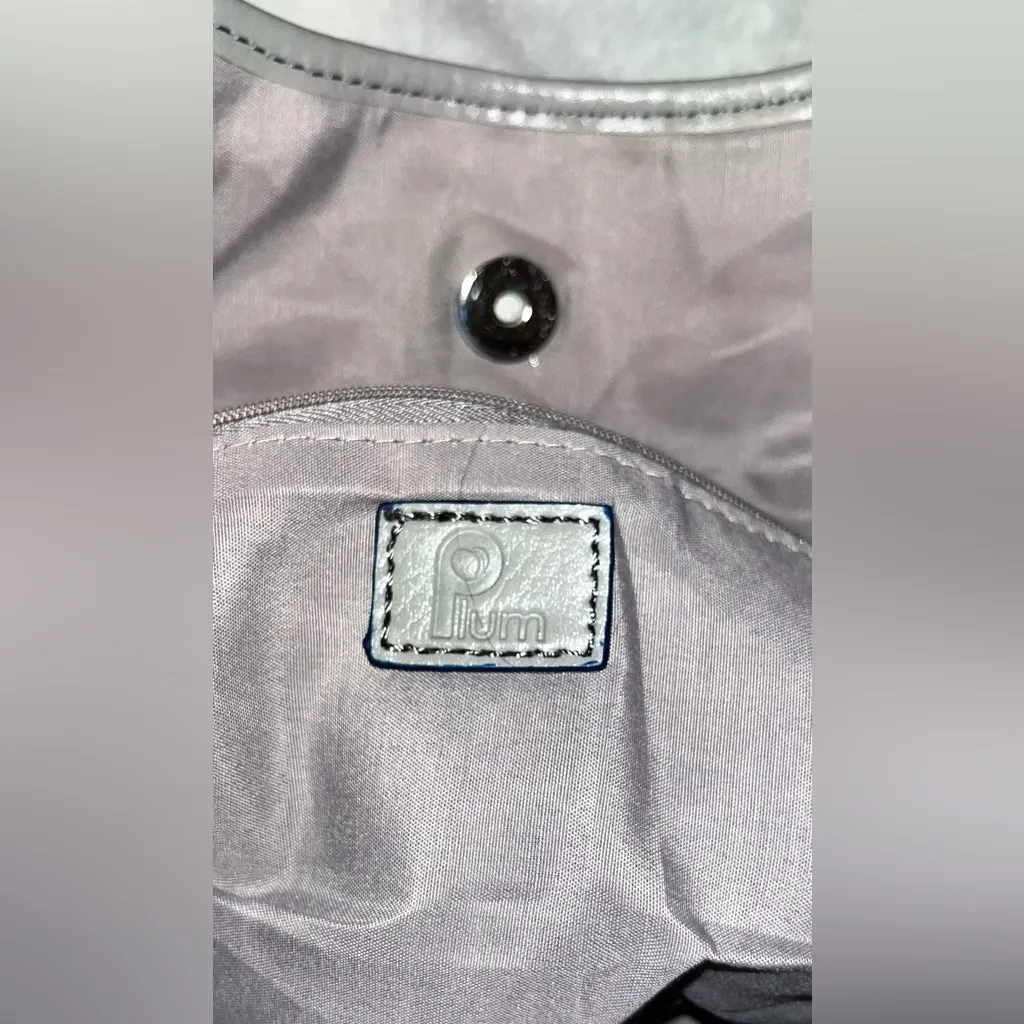 PLUM Tropical Print Hobo Slouch Bag Red - Image 6