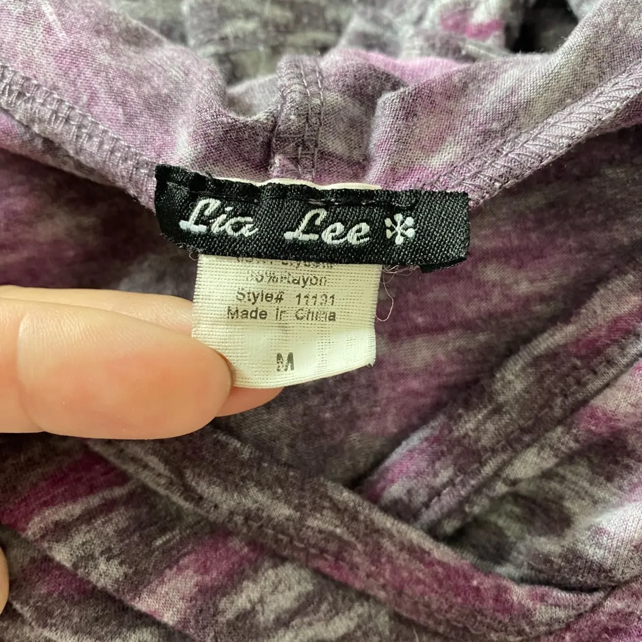 Early 2000's Grunge Tattoo Graphic Studded Gray Purple Grunge 3/4 Sleeve Top M Size M - Image 7