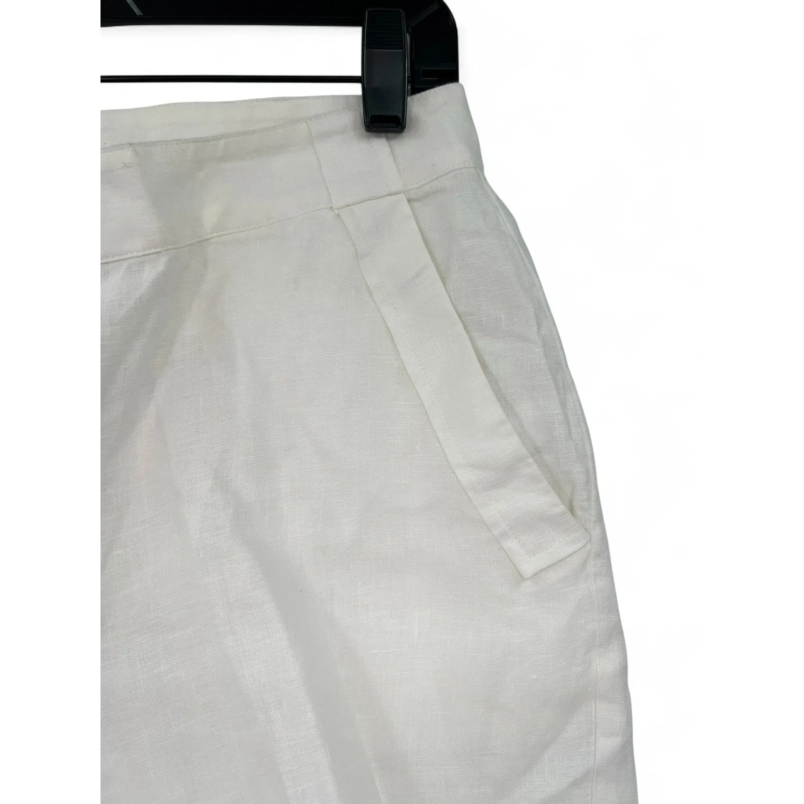 SAKS FIFTH AVE | 6 | Set Lot of 2 Linen Shorts 6.5 Inseam Linen Beige White - Image 10