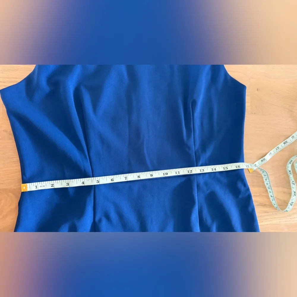 Betsey Johnson Blue Puff Sleeve Sheath Dress ocean blue size 14 - Image 9