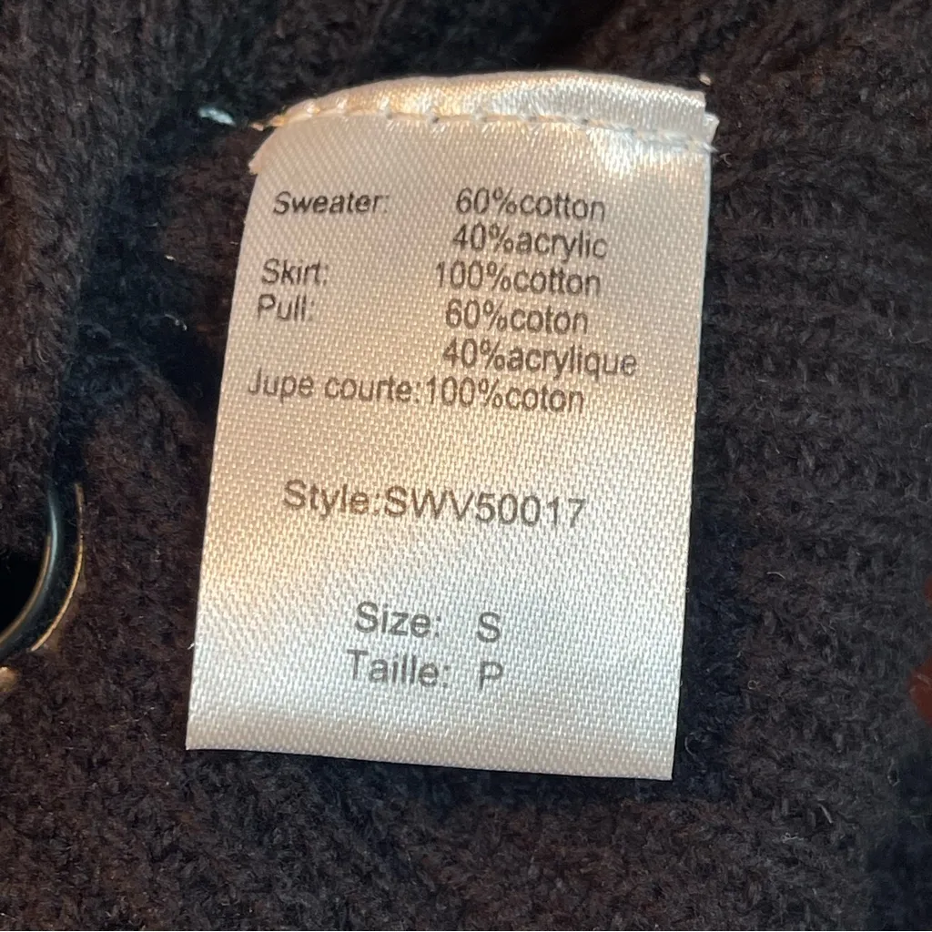 Elan Nia Sleeveless Shirt Sweater Vest Dress Navy Blue White Sz Small - Image 11