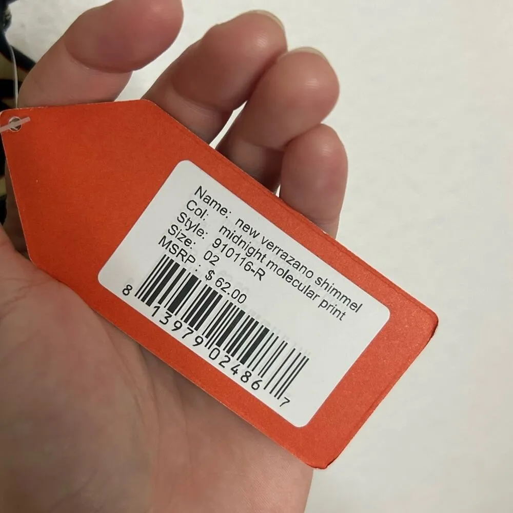 Oiselle Women's Verrazano Shimmel Womens Size 2 Molecular Midnight Tank NWT - Image 2