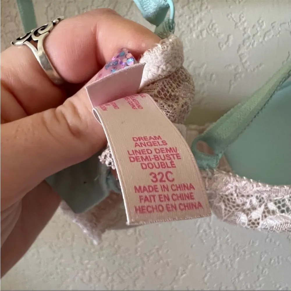 Victoria Secret Demi Lace Rhinestone Bra - Image 7