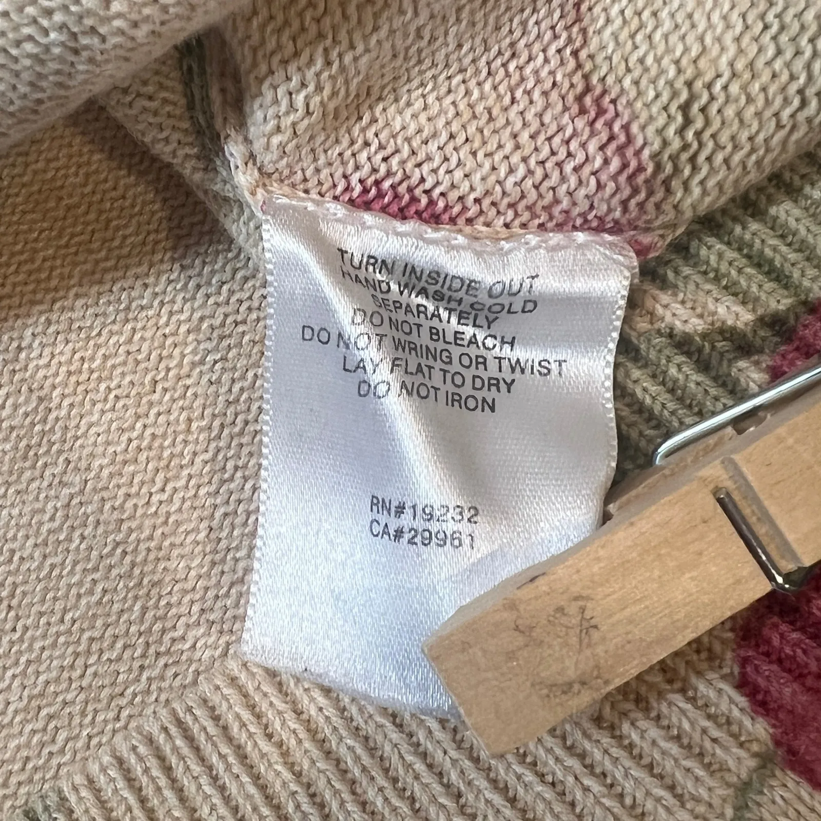 Alfred Dunner Women's S Beige Grape Print Short Sleeve Sweater Retrocore Artcore - Image 7