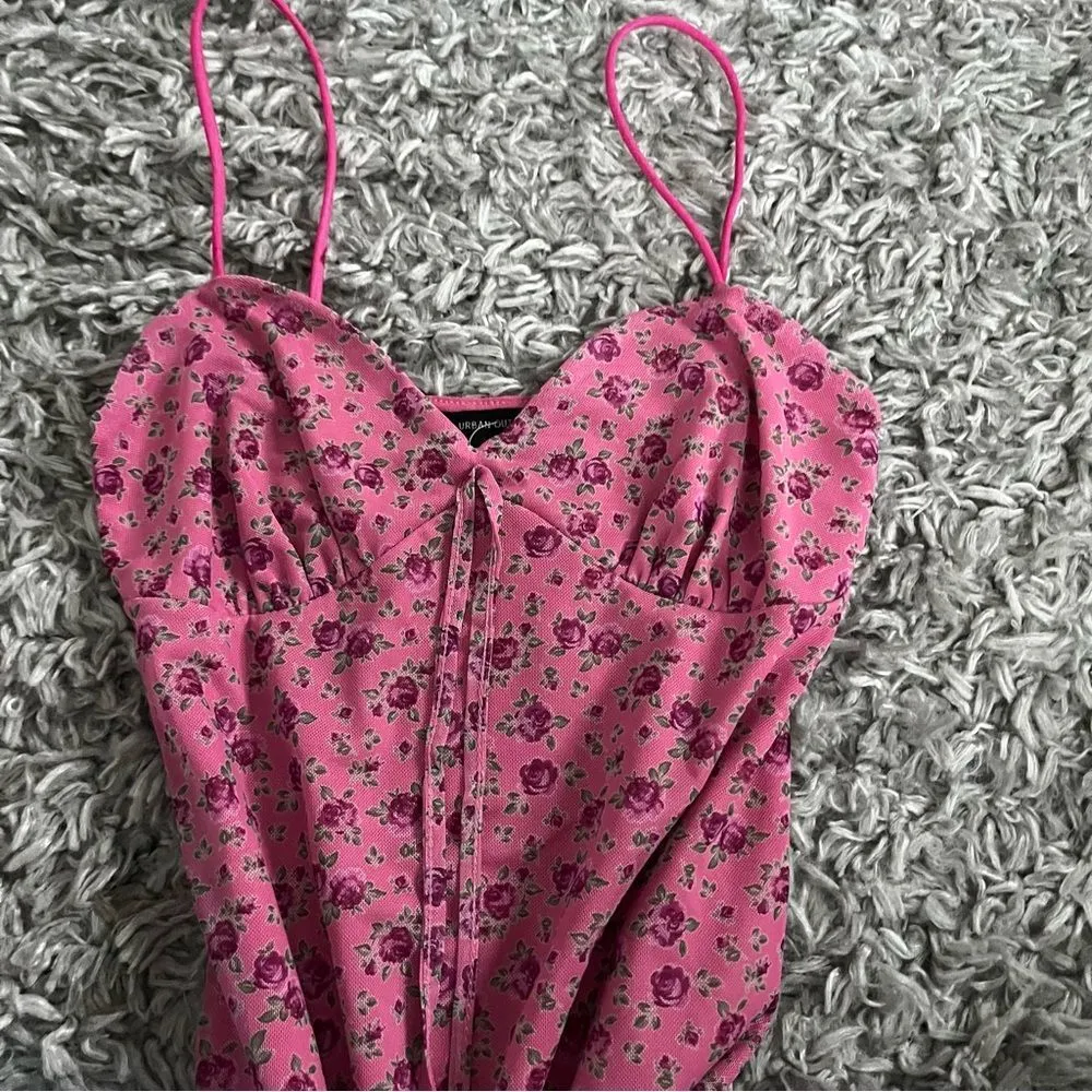 COPY - Urban Outfitters Pink Elodie Printed Mini Dress xs - Image 3