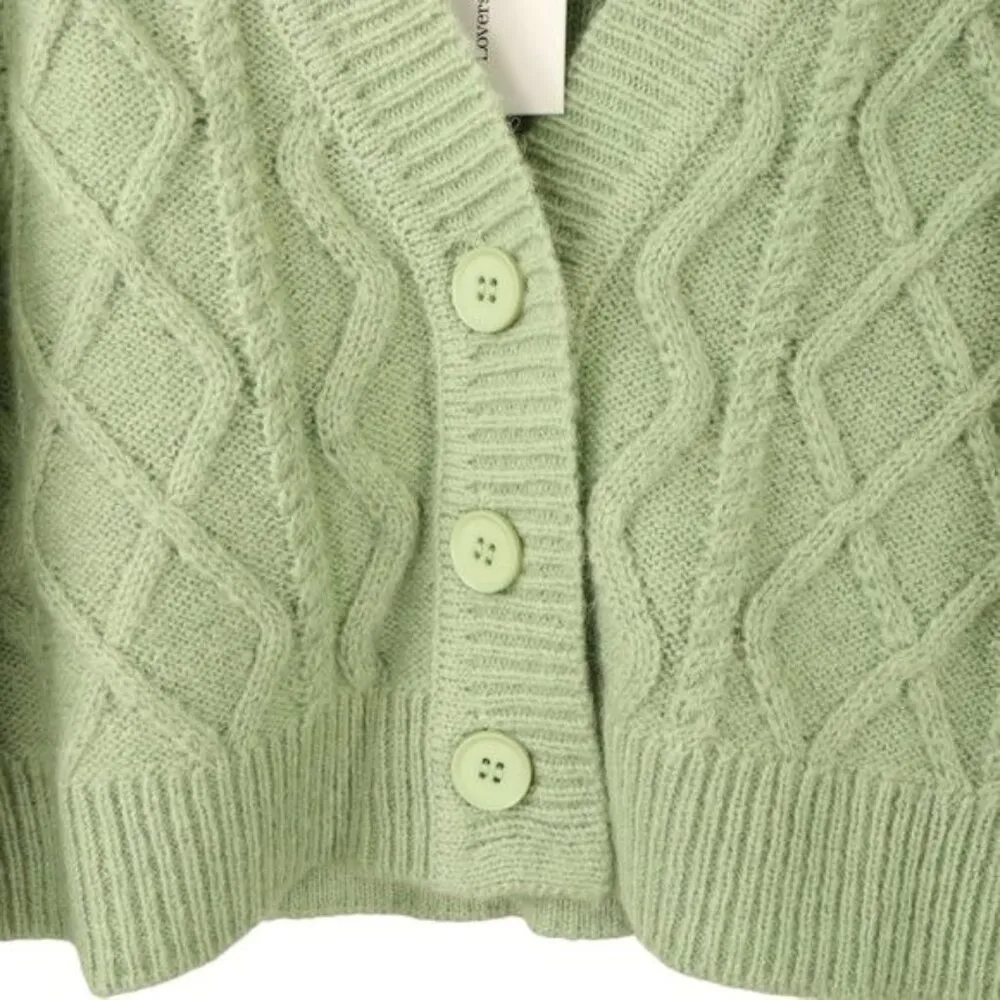 NWT Lovers and Friends Opal Cardigan Sweater Cropped Meadow Green L - Image 7
