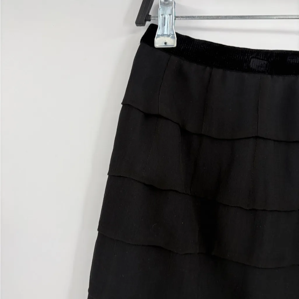 Lanvin hiver 2006 vintage designer designer black tiered skirt rare size 42(28) - Image 3