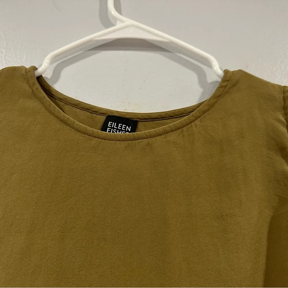 Eileen Fisher Olive Green Sleeveless Tank Small S - Image 2