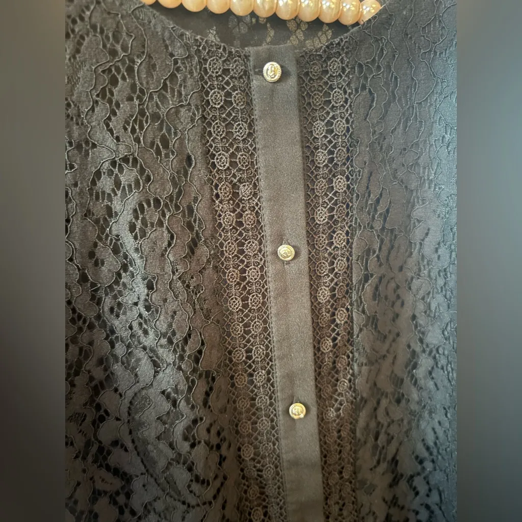 Karl Lagerfeld Midnight Lace Blouse - Image 5