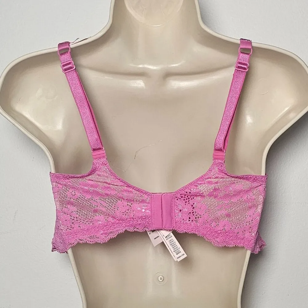 Victoria's Secret Twinkle Strap Lace Push-Up Bra /New Peony/ Size 36DDD-26982161 - Image 4