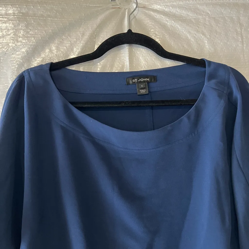 St. John Blue Long Sleeve Top Size Small - Image 2