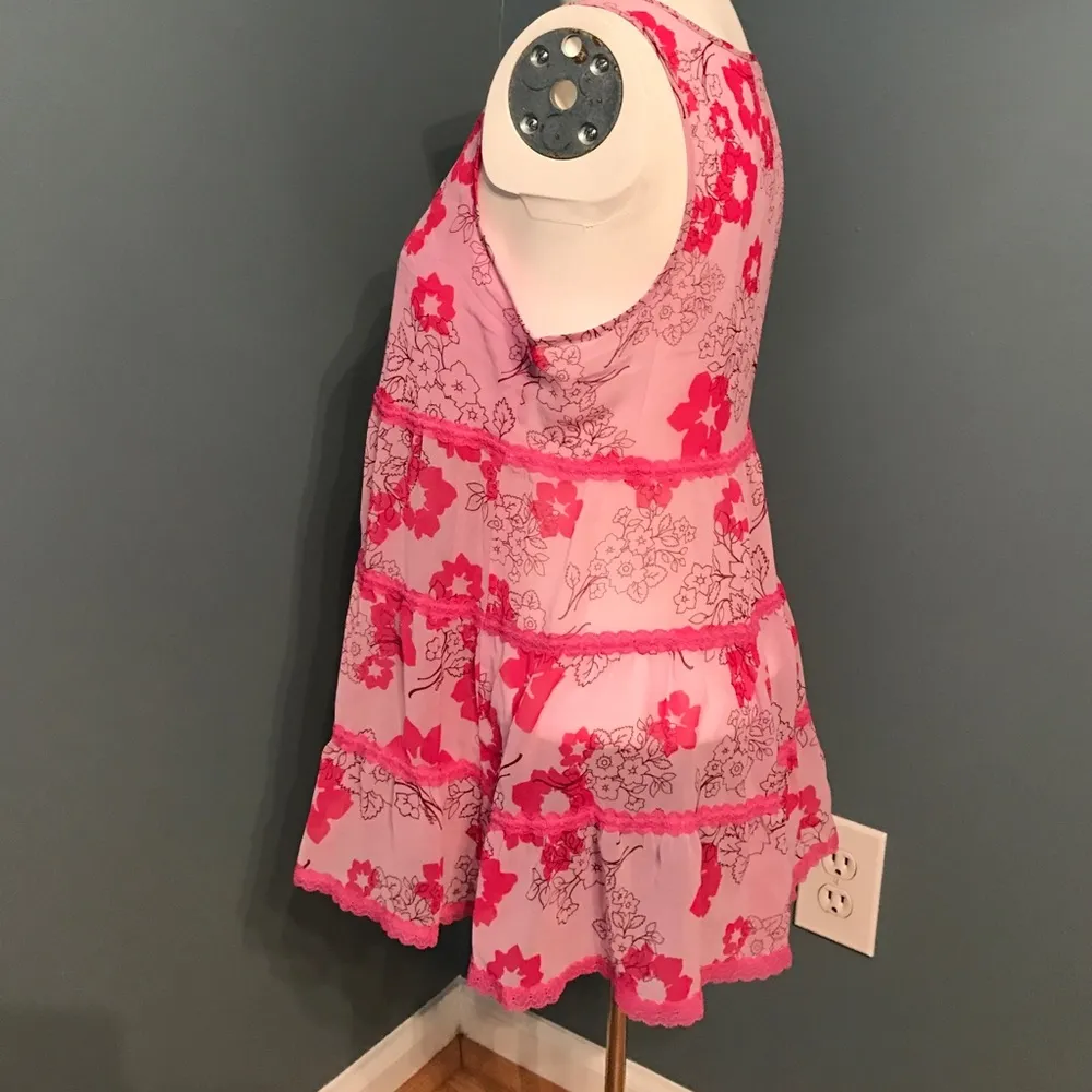 Victoria's Secret Angels Y2K pink floral babydoll tank - Image 3