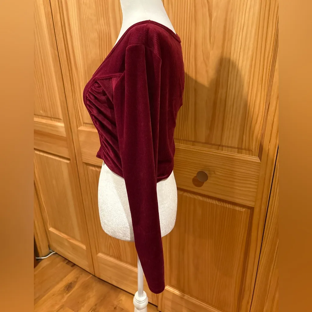 Alter'd State crop top wine women’s S NWT - Image 3