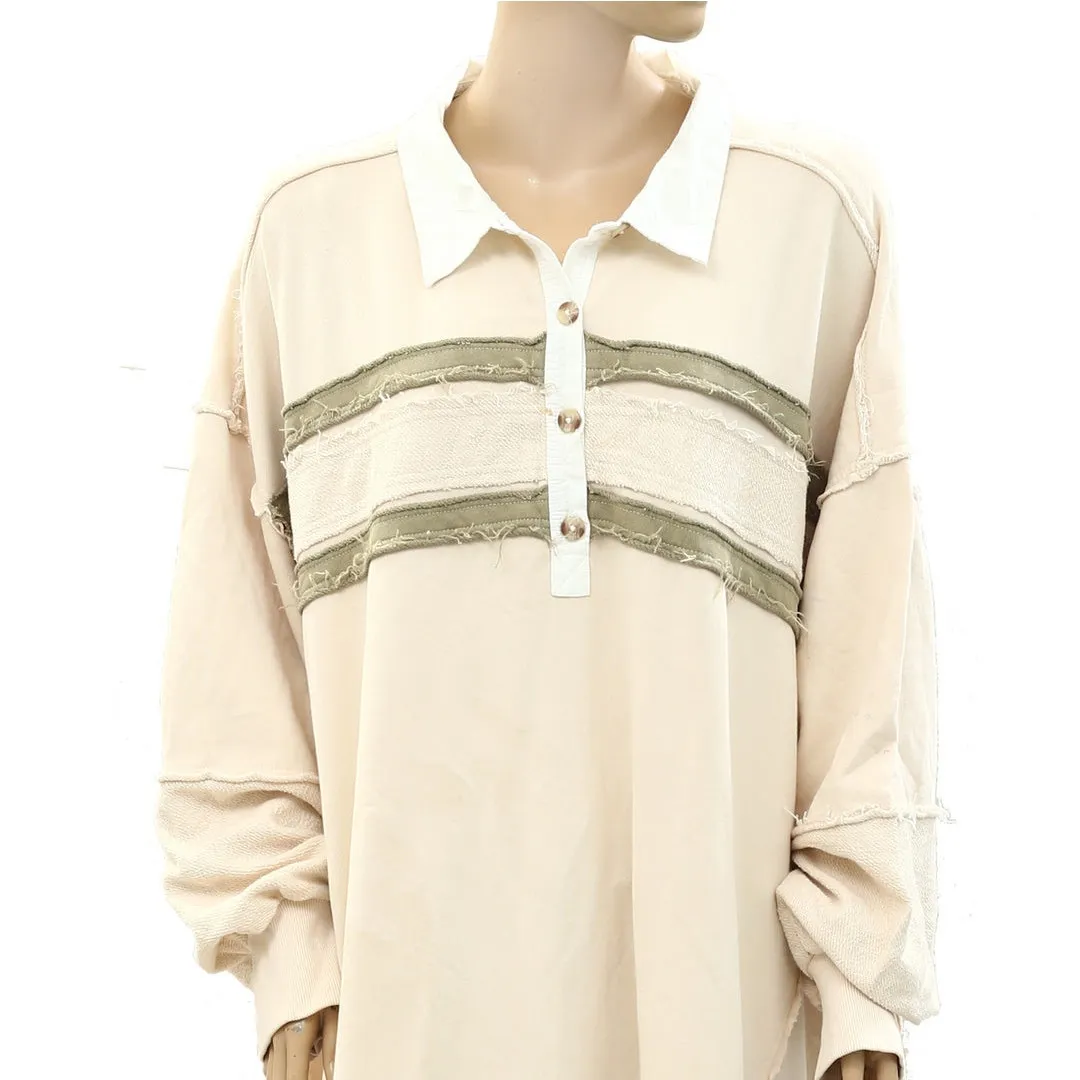 FREE PEOPLE Blair Sweatshirt Dress Oversized Asymmetrical Size S-2X New w/o Tag - Image 5