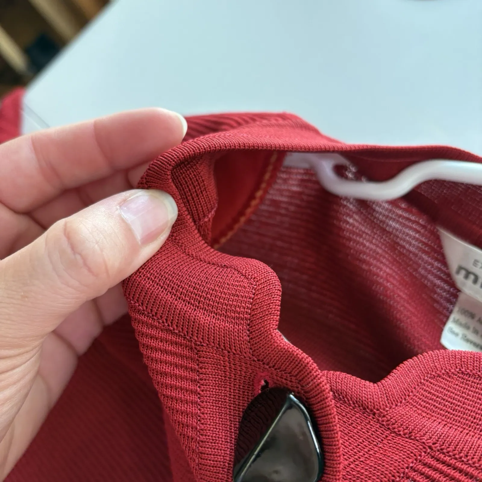 EXCLUSIVELY MISOOK Berry Raspberry Ribbed Knit Long Cardigan Sweater Coatigan XS - Image 11