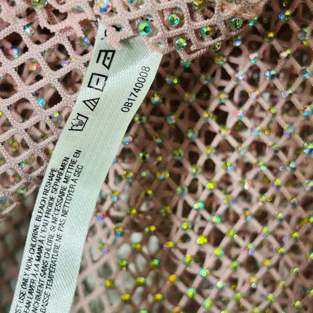 NEW Free People Filter Finish Cami Tank Metallic Pink Combo Size Small Loose Fit - Image 12