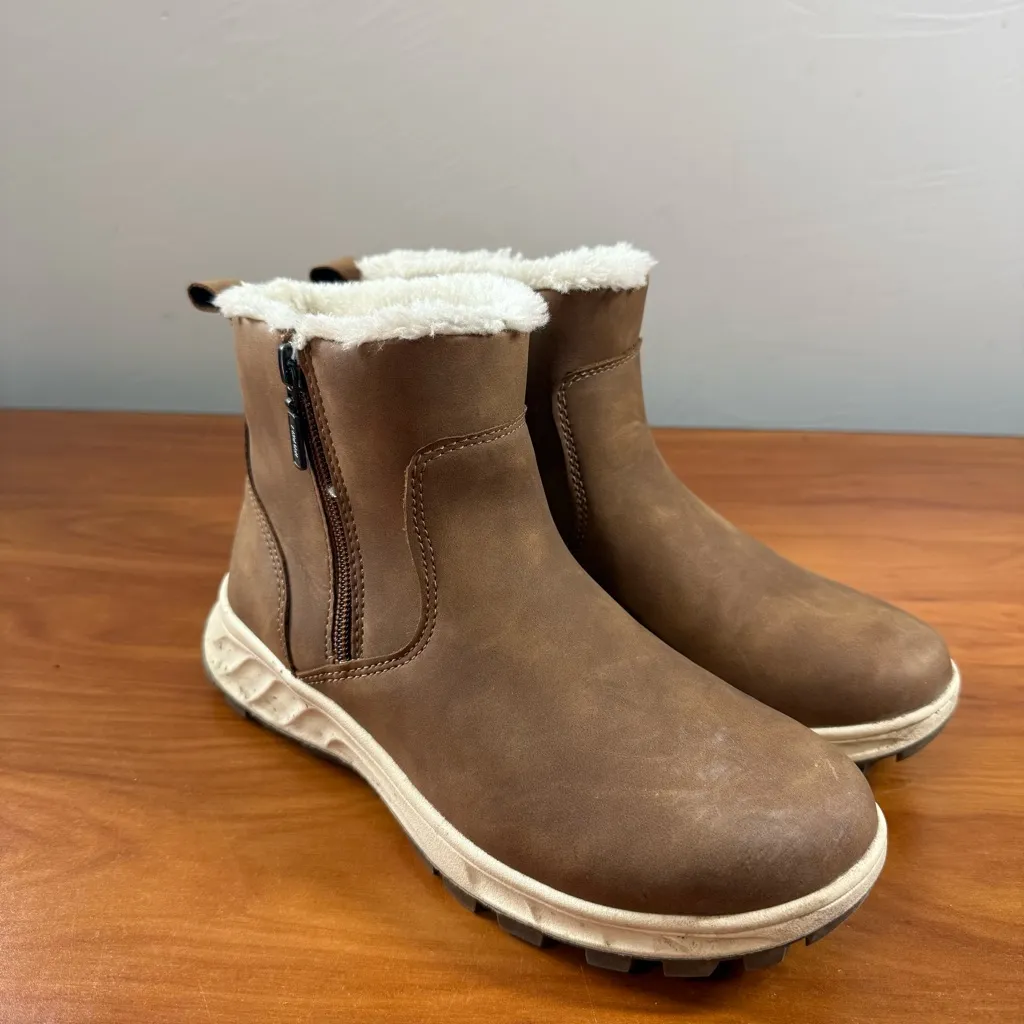 Khombu Sienna All-Weather Water Repellent Boot Side Zip Snow. Winter Brown 7 - Image 3