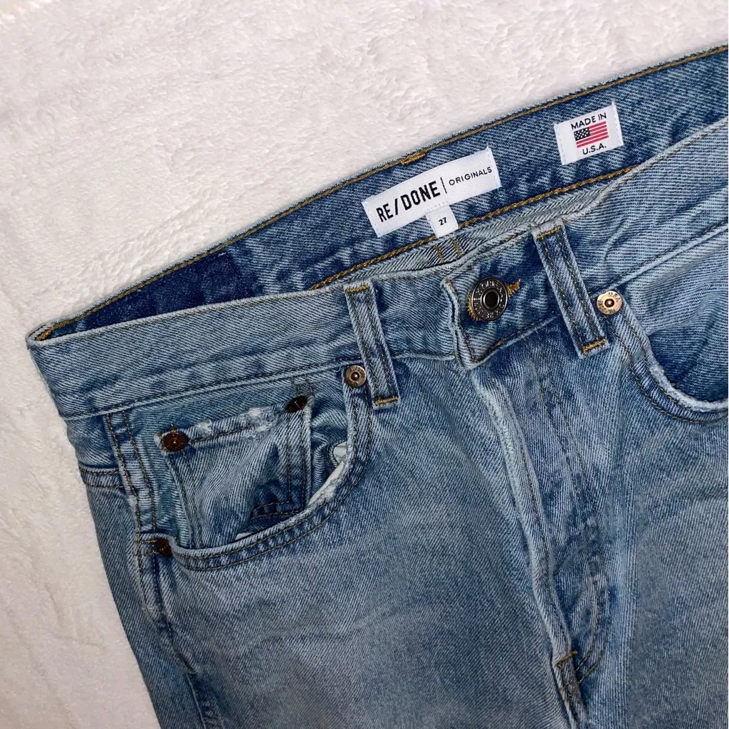 Women’s RE/DONE High Rise Dirty Destroy Grunge Jeans size 27! - Image 5