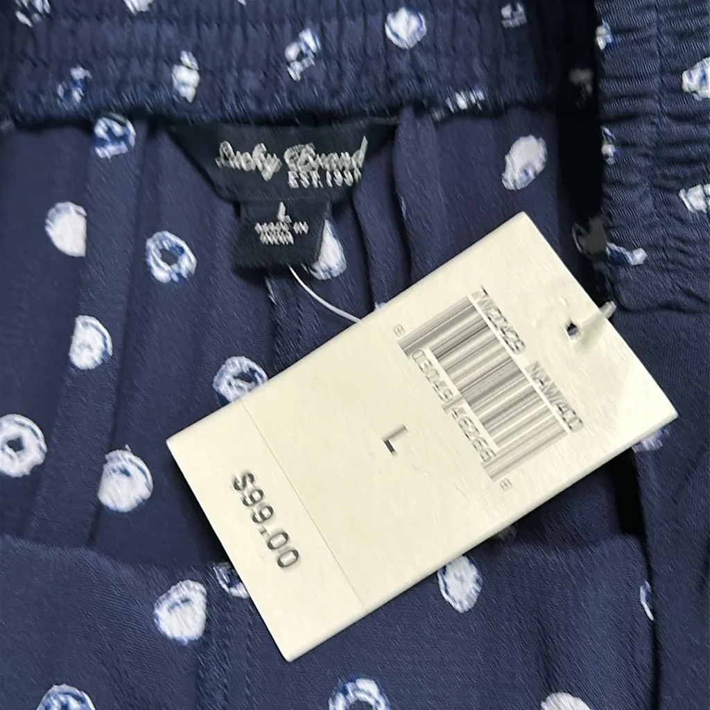 Lucky Brand High Rise Wide Leg Palazzo Pants Blue‎ White Size Large - Image 7