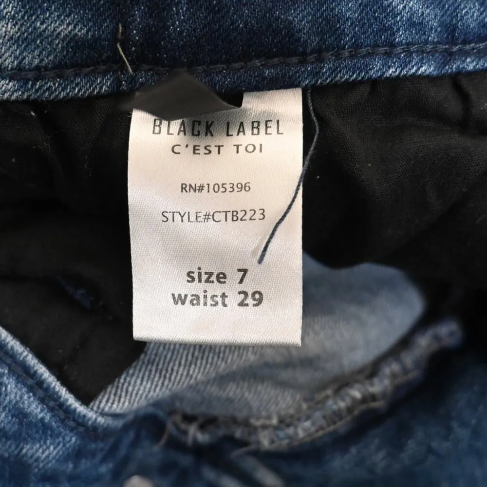 Black Label Womens 7 Two Tone Color Block Straight Leg Jean - Image 10