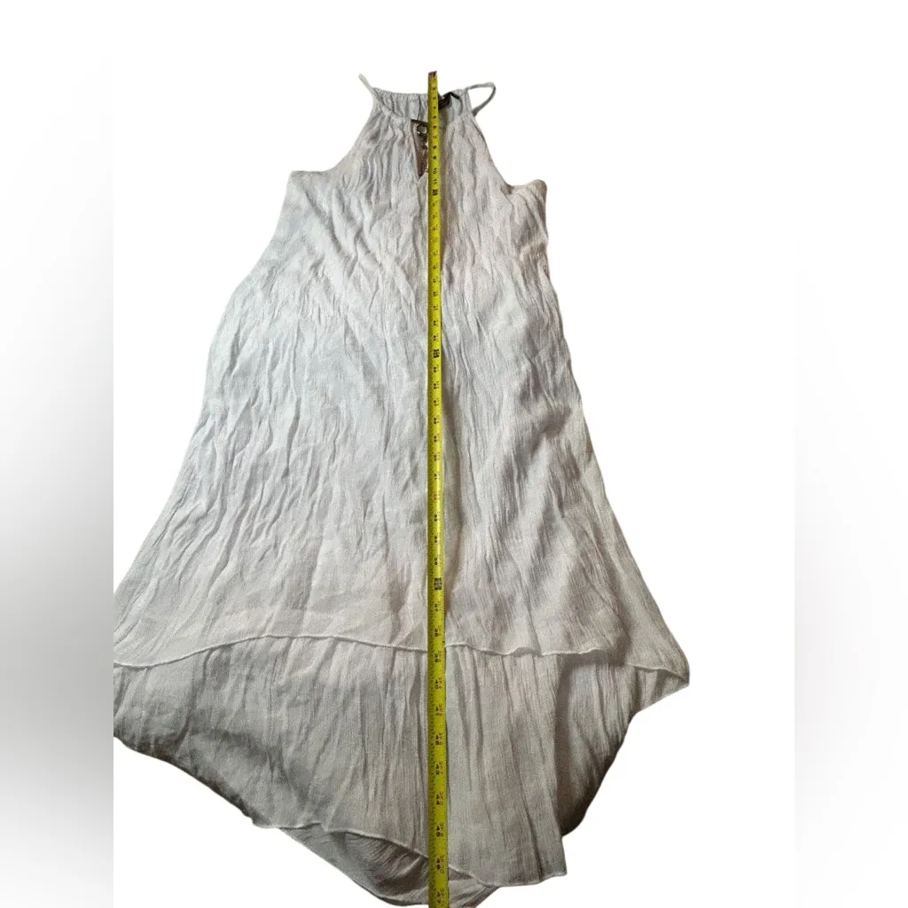 MLLE Gabrielle White Sleeveless High-Low Maxi Dress XL Halter Summer Resort Boho - Image 10