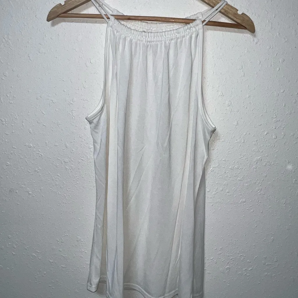 Green Envelope White Relaxed Sleeveless Tank Top‎ Size L - Image 2