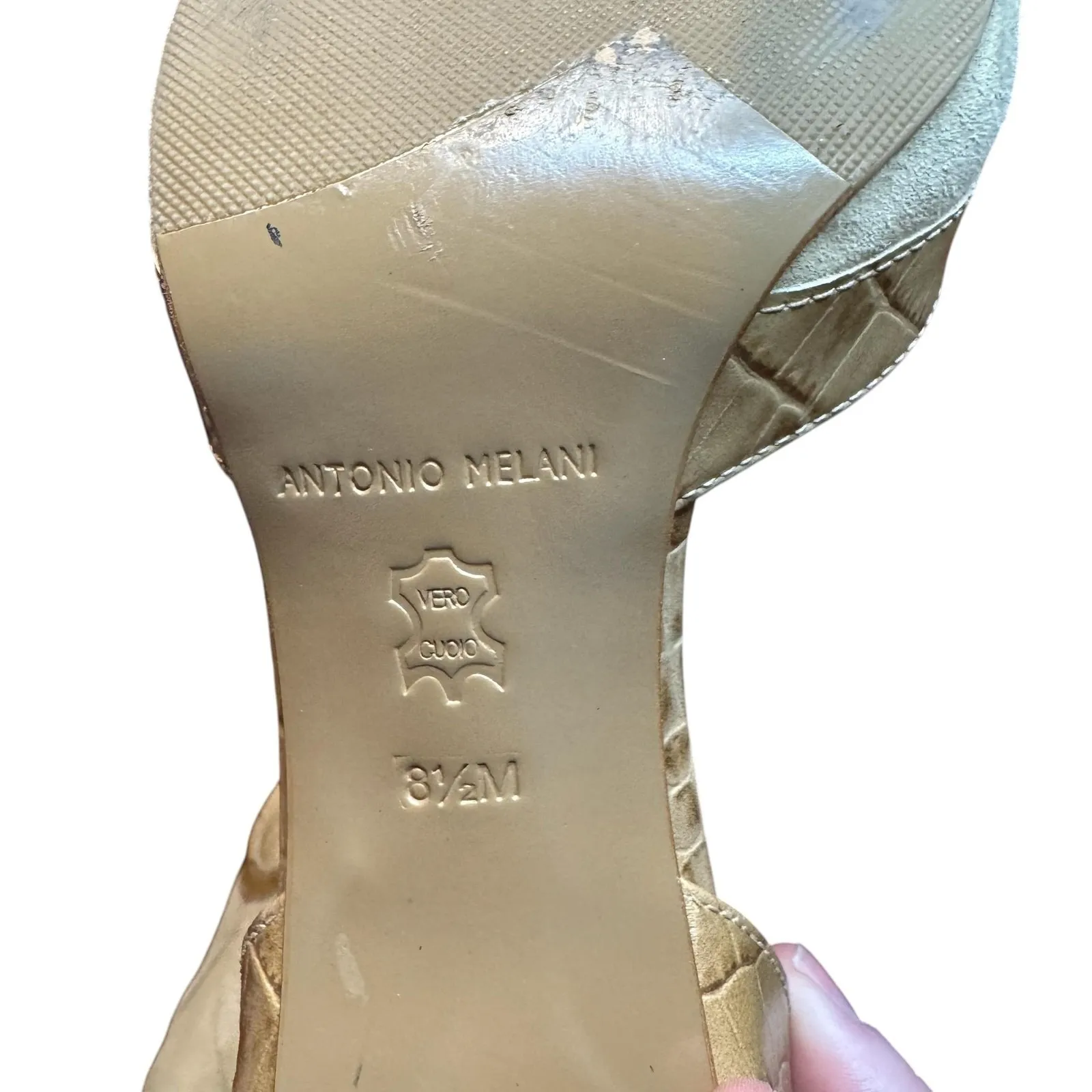 Antonio Melani Shoes Womens Size 8.5 Tan Ankle‎ Strap D'Orsay Pumps Vero Cuoio - Image 7