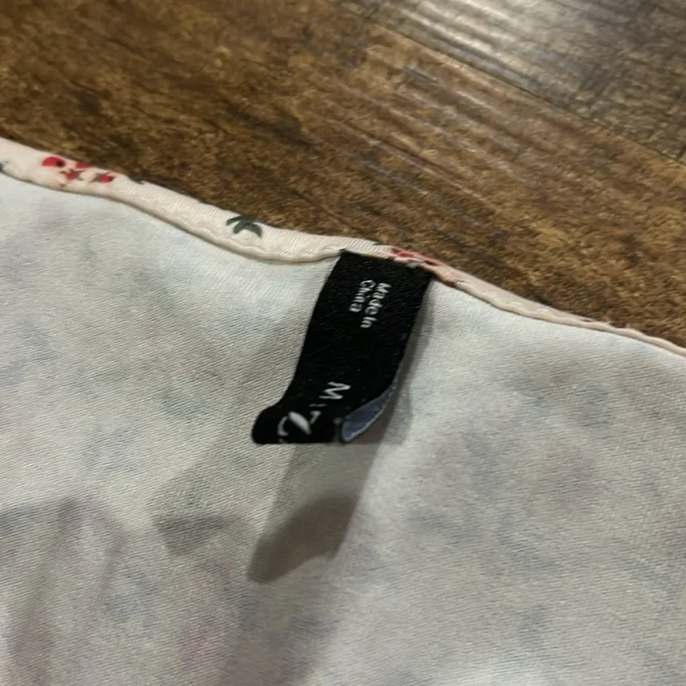 Zalful Scrunch Cinched Floral Mini Dress Puff Sleeve Red Size M - Image 6