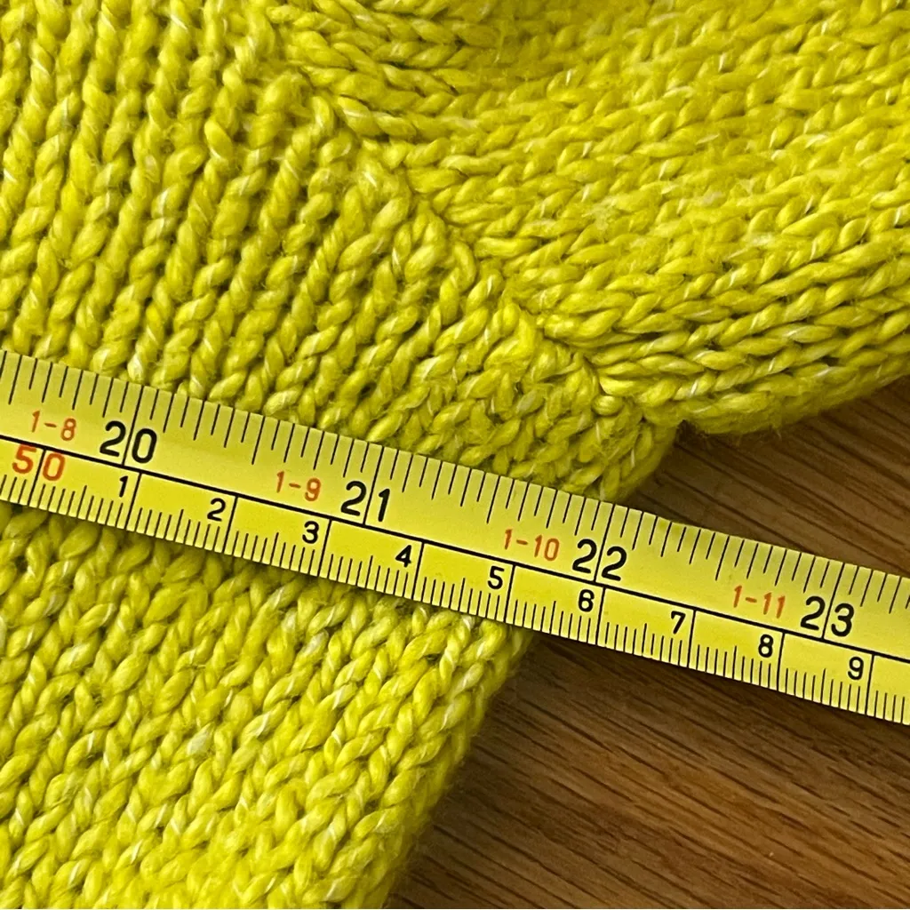 AERIE Oh Snow Soft Sweater XS Grey Yellow Stripe NEW Oversized Mockneck Cozy - Image 11