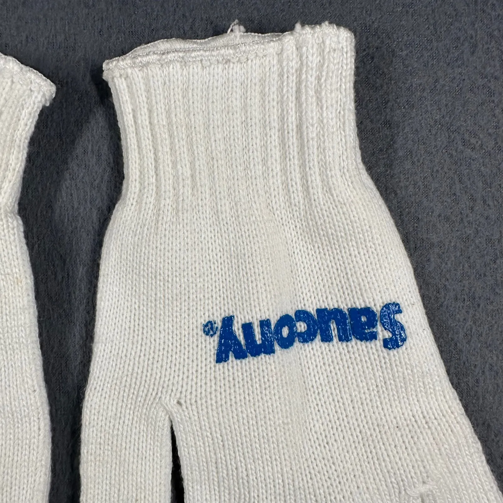 Vtg Saucony White Knit Gloves Womens Athletic Sportswear Warm Winter Accessories - Image 5