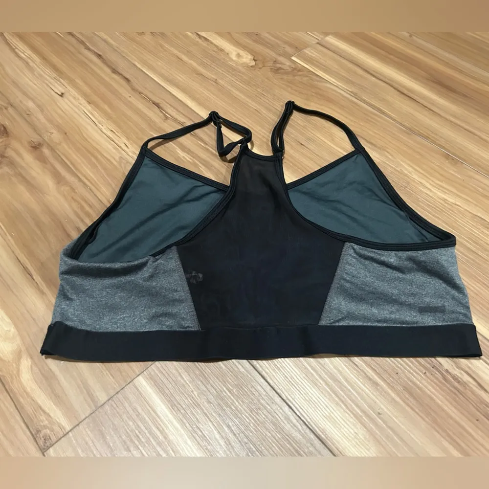 Danskin Now Work Out Sports Bra Grey Sheer Black Size XXL Gray - Image 3