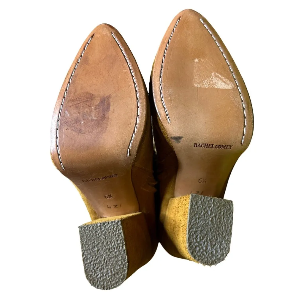 Rachel Comey Colton Ankle Boot Size 6.5 Fold-Over Knit Cuff Tan Suede Sweater - Image 9