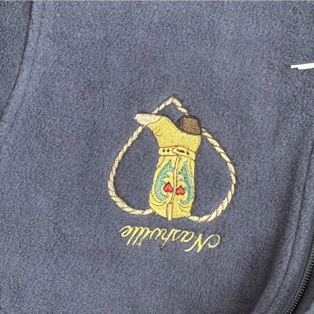 Nashville NWT Core365 Navy Blue Fleece Zip Vest‎ cowboy boot Embroidery XL - Image 2