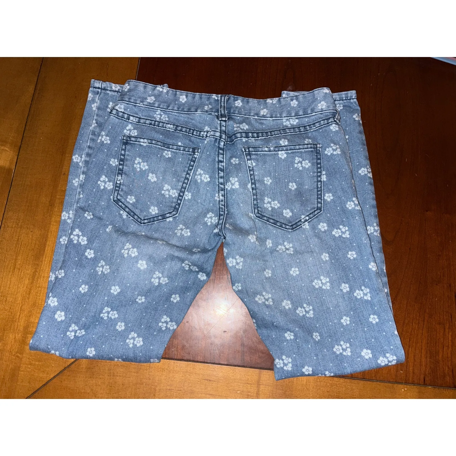 Free People Floral Print Skinny Jeans Sz 26 - Image 2