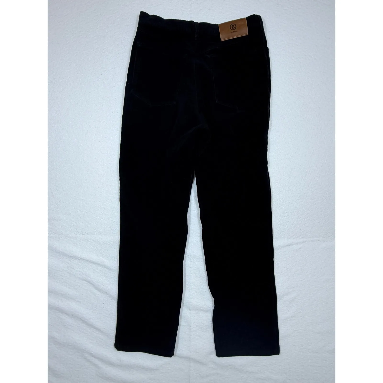 Bogner Black Corduroy Pants Women US 8 Long High Rise Straight Leg Trousers Size undefined - Image 6