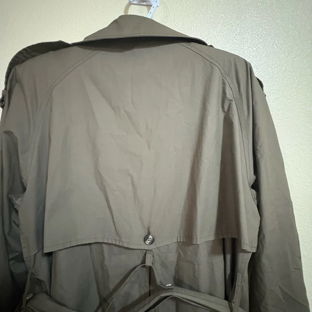 Vintage I Magnin Chic Olive Green Coat Size 10 - Image 6