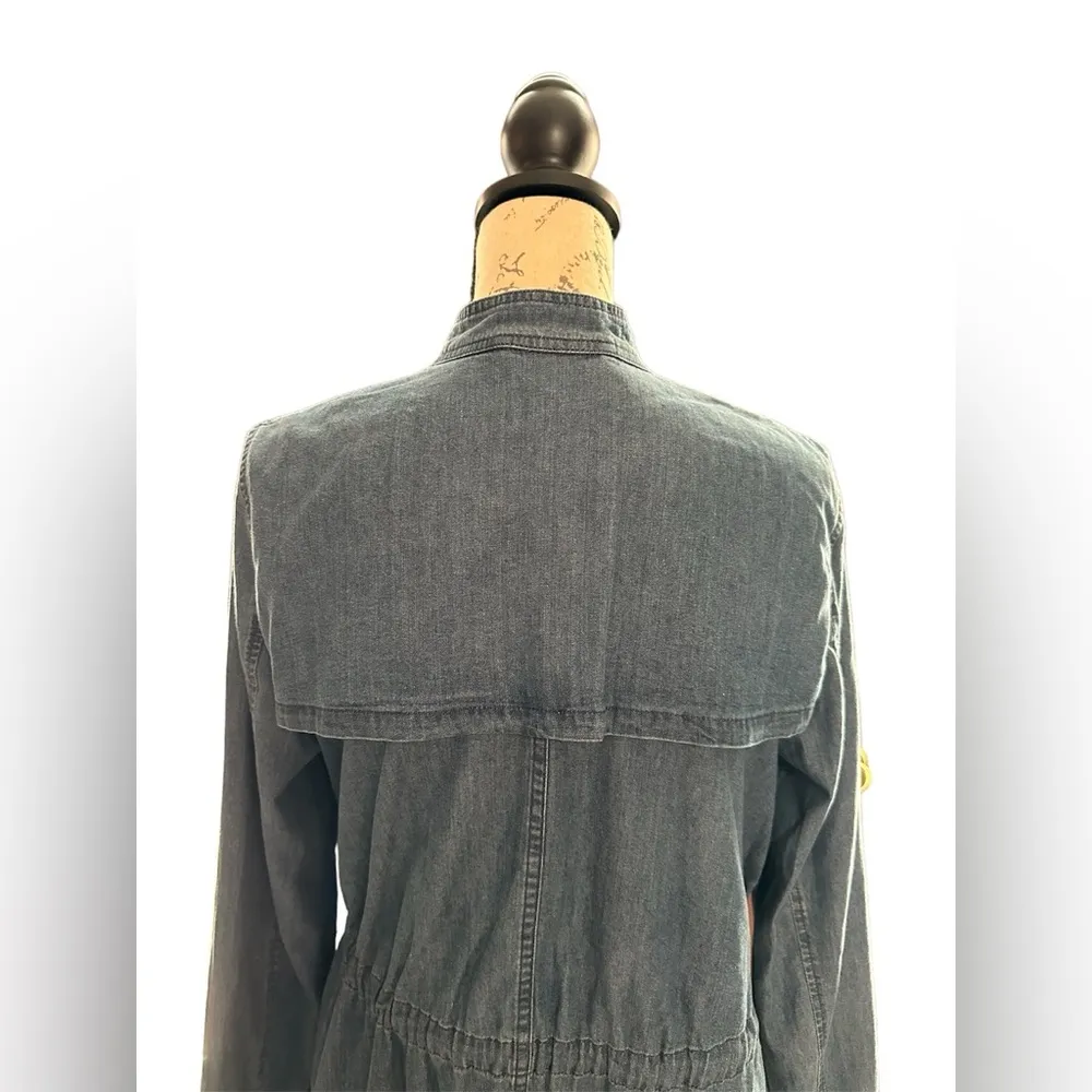 Urban Outfitters Silence + Noise Kirra Swing Chambray Trench Coat Sz Medium NWT - Image 9