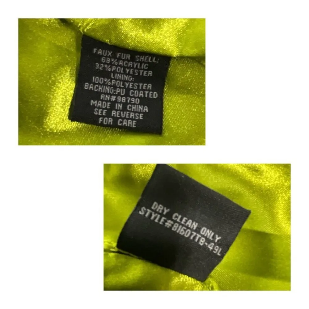 BKE Jacket Womens L Animal Print Faux Fur Gray‎ Peacoat Double Breasted Cheetah - Image 6