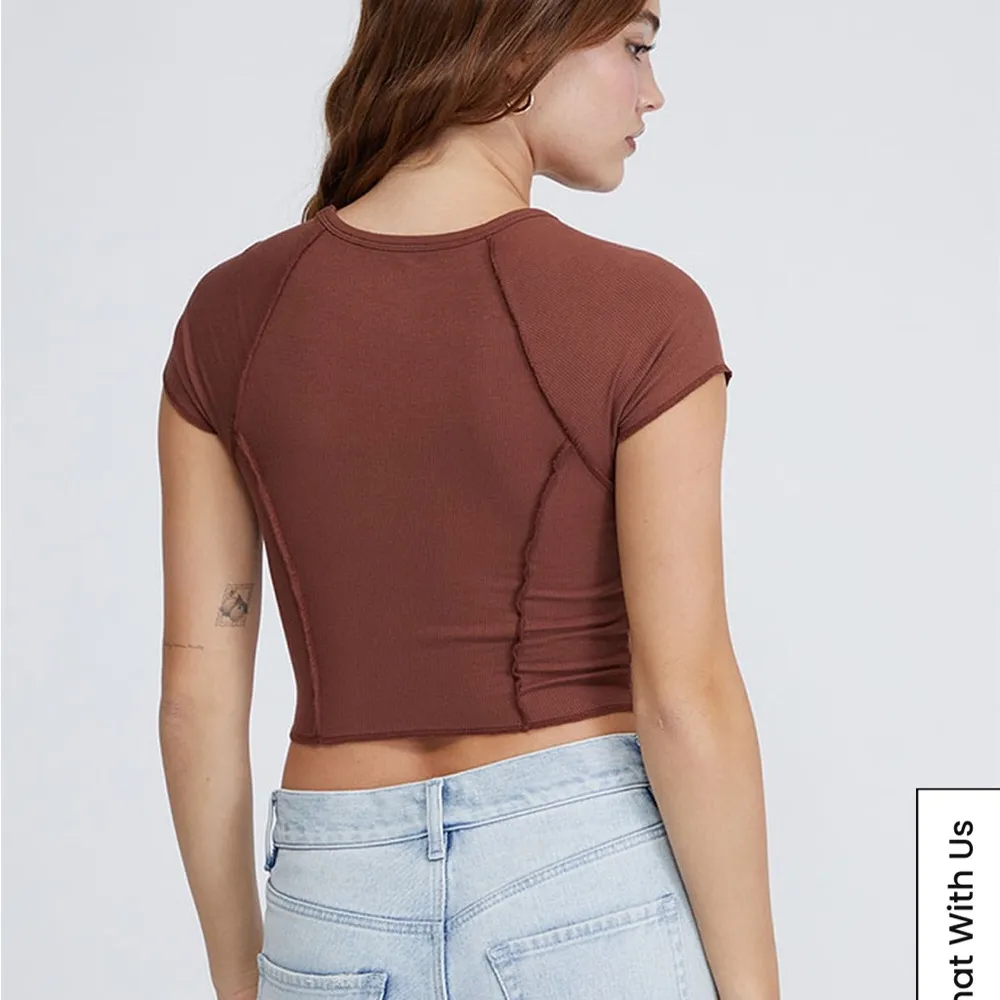 PacSun brown cropped top - Image 2
