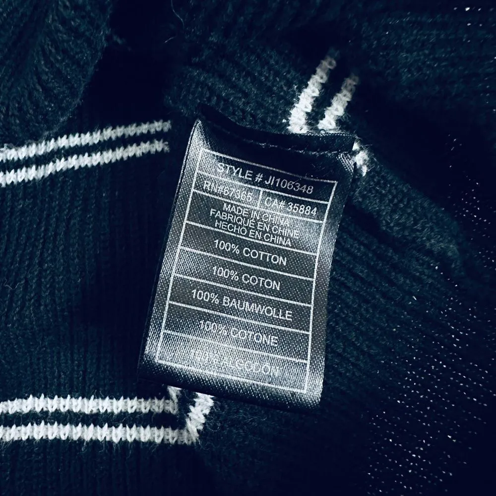 Jack by BB Dakota Black/White Striped Cozy Ruffle Cold Shoulder Sweater - Image 9