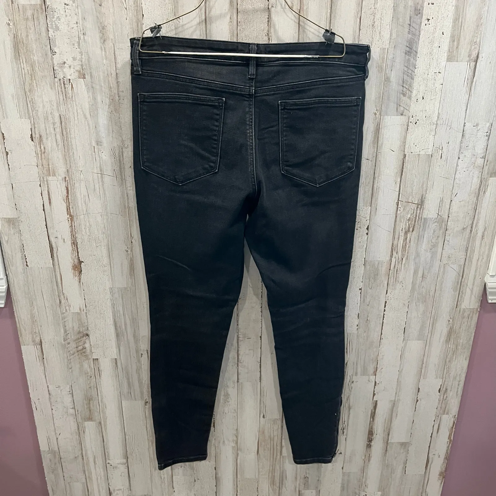 Athleta Sculptek Ultra Skinny Zip Jean Carbon Wash Black Womens Size 14 - Image 3