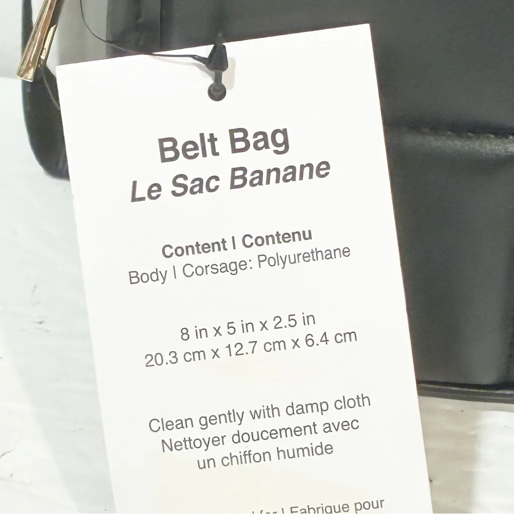 Amanda Uprichard Faux Leather Quilted Belt Bag Women's Size OS Black NEW - Image 3