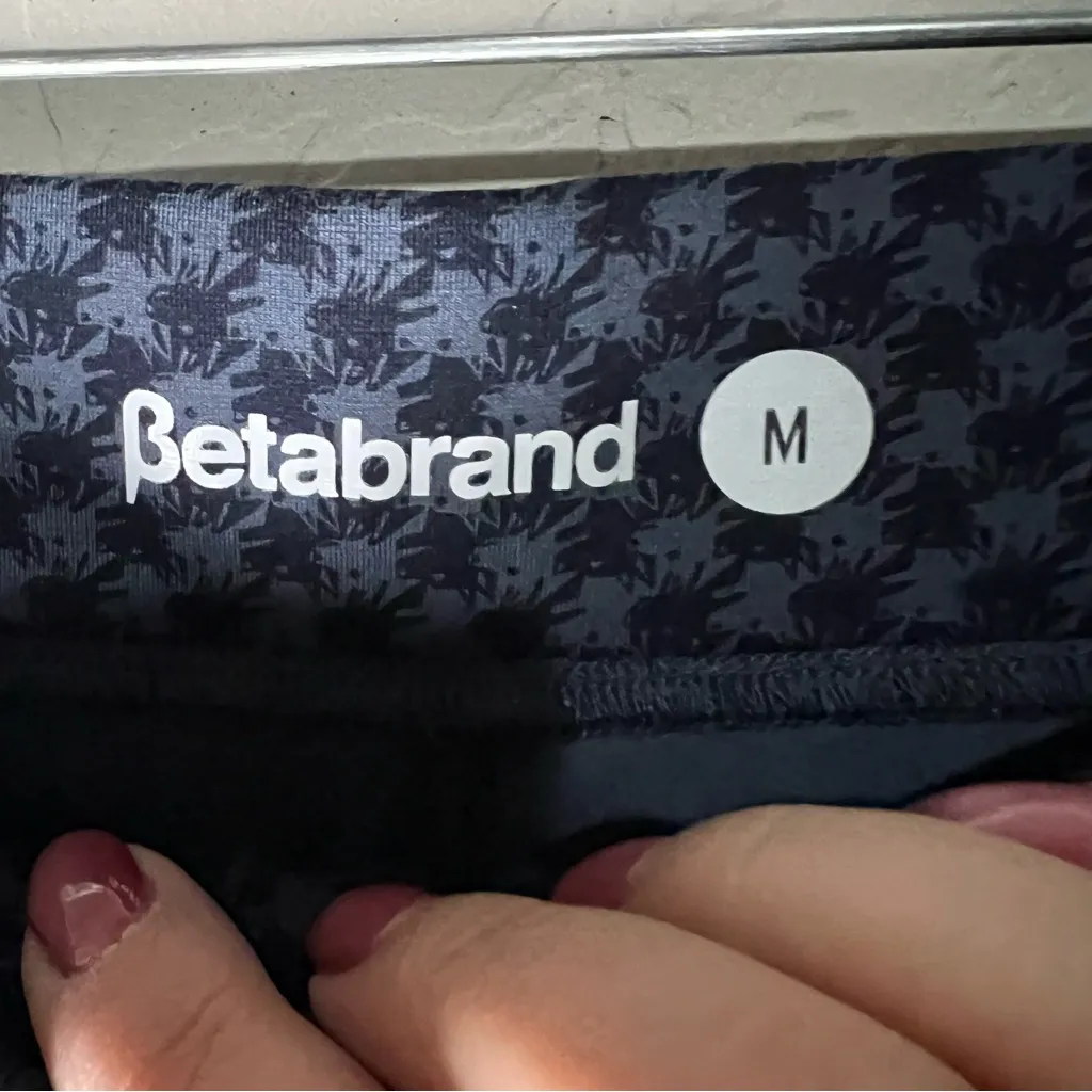 Betabrand Navy Blue Houndstooth Dog Print Pull On Pants - Image 7