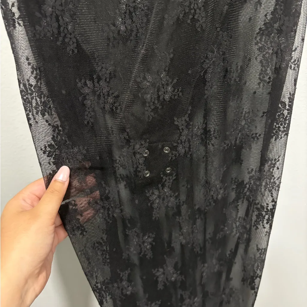 Bodysuit sheer Black Lace Dress - Image 4