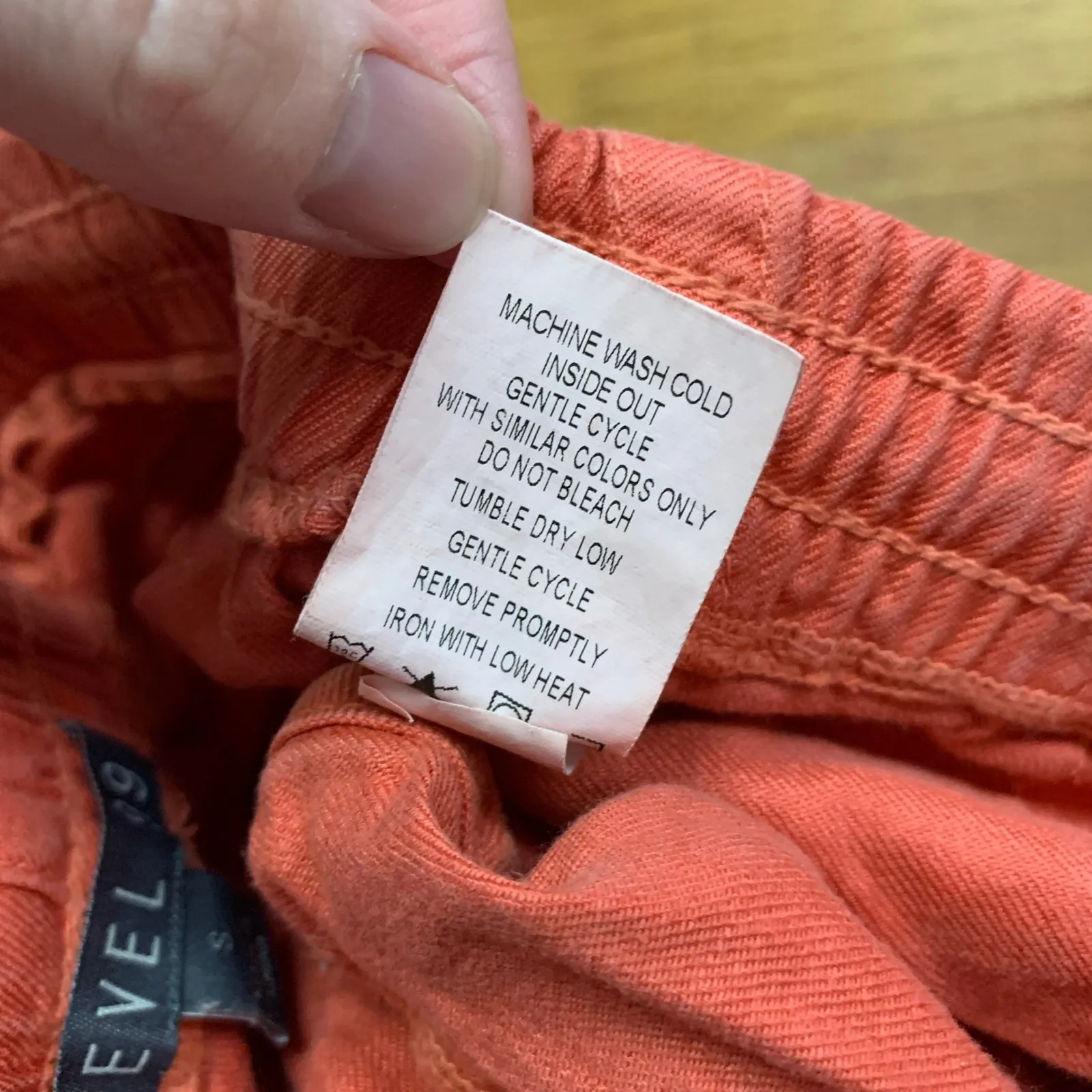 Level‎ 99 Womens Shorts Size Small Coral Linen Blend Drawstring Pockets Casual Red - Image 6