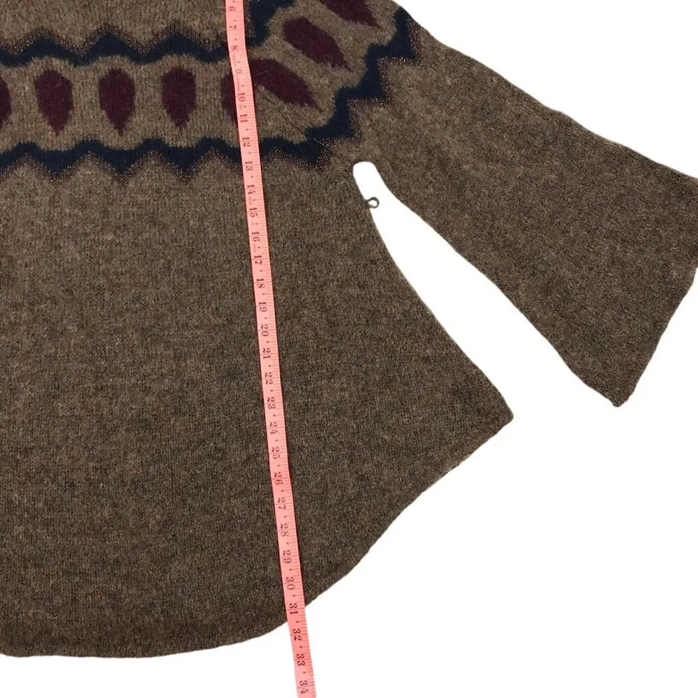 ANTHROPOLOGIE Mohair Wool Blend Sleeping On Snow Sweater-Tunic Women S Boho NWT - Image 8