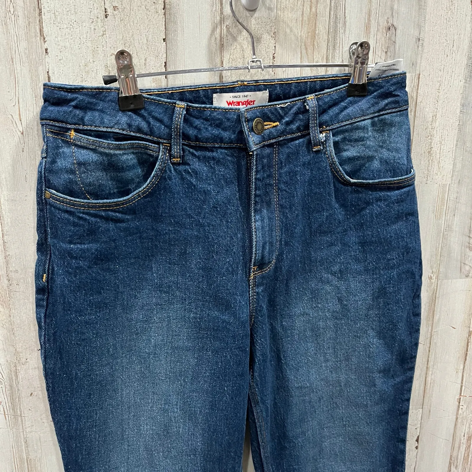 Wrangler High Rise Fierce Flare Retro Western Boho Jeans Rainbow Pocket 6/28 - Image 2