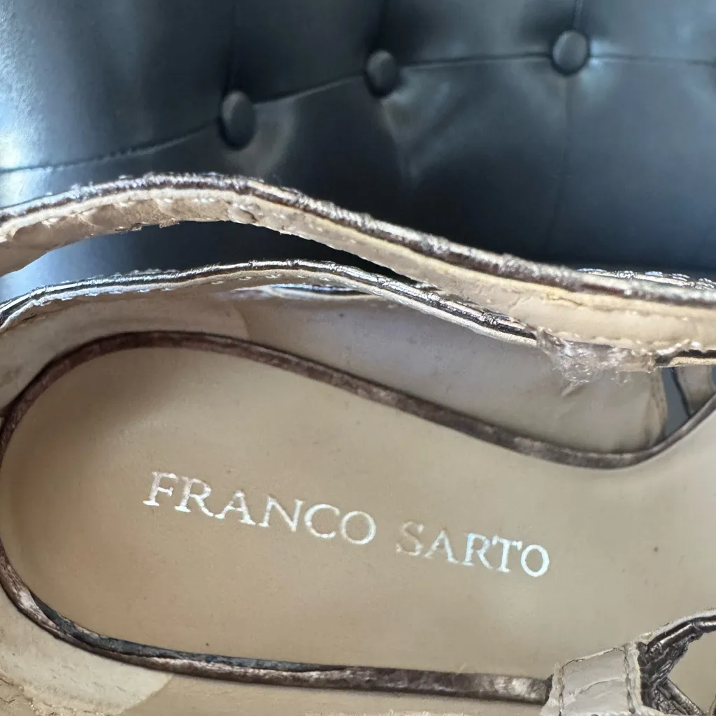 Franco Sarto Brown Scale Leather Heels - Image 2